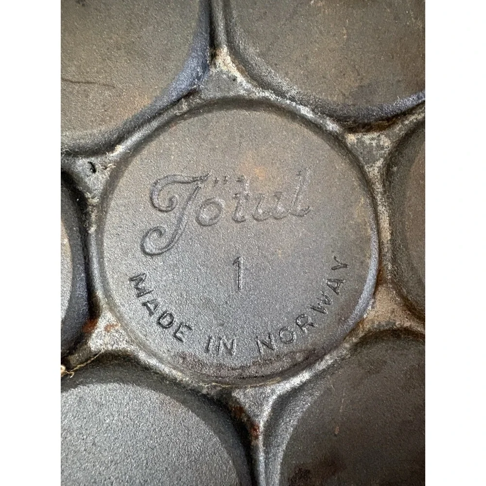 JOTUL ~ Vintage Cast Iron PLETT Flat Pancake Pan‎ (9.5